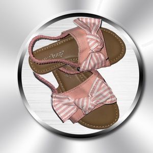 West Loop Kids-Toddler Girl’s Bow Sandals. M.2-3